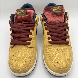 Nike SB Dunk Low Pro - Gold and Burgundy